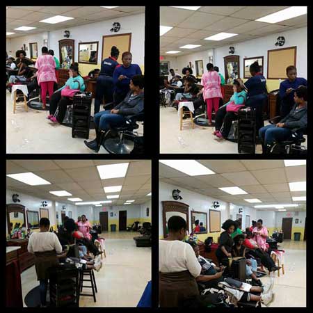 Inside LoVina's African Hair Braiding Shop Inside LoVina's African Hair Braiding Shop